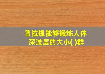 普拉提能够锻炼人体深浅层的大小( )群